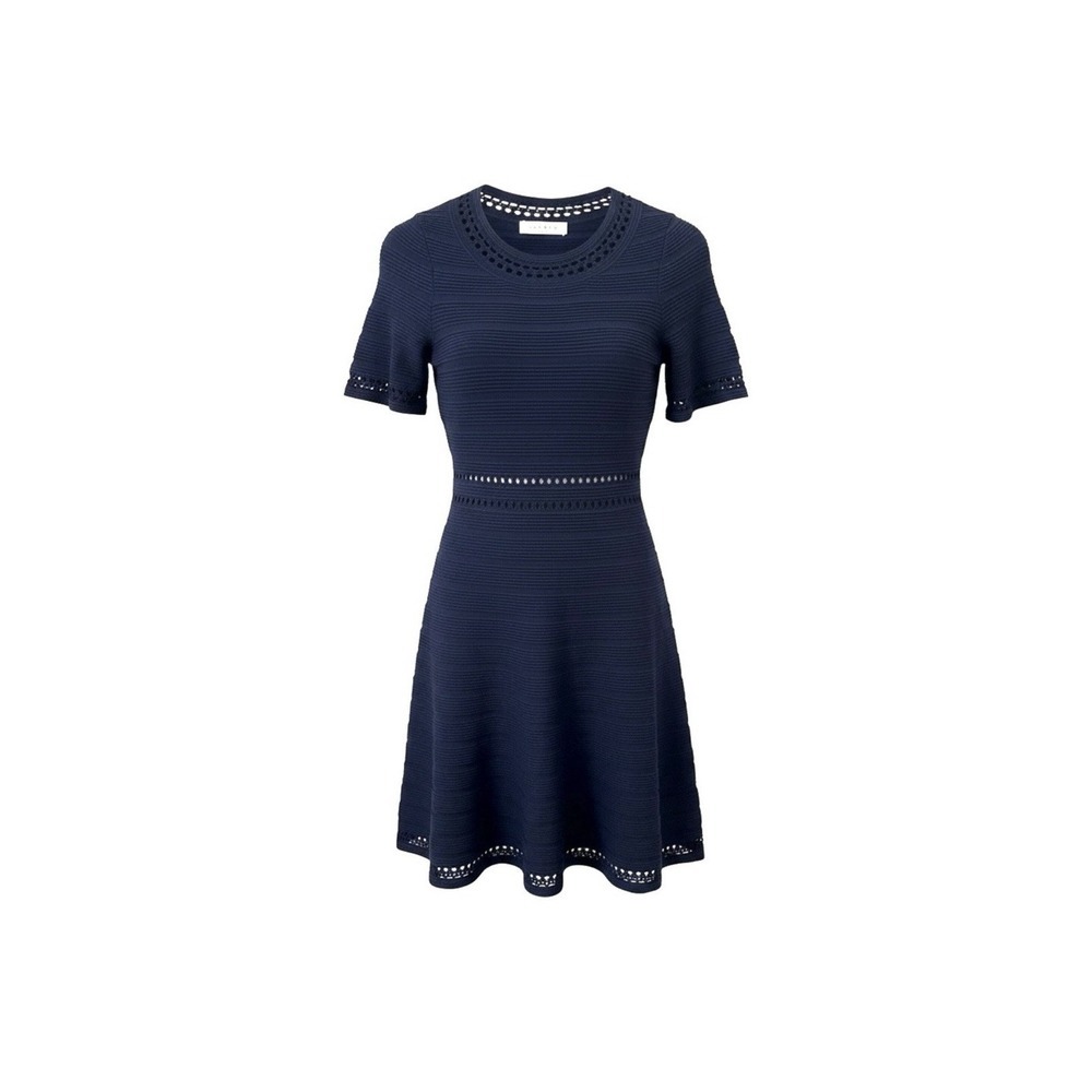 Women's Size 1 Sandro Fit & Flare Sexy Blue Navy Dress Cocktail Wedding Guest